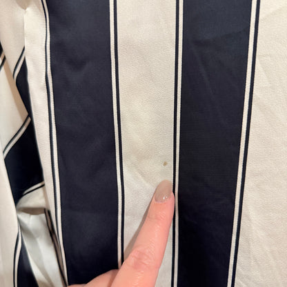 H&M Black and White Striped Wrap Playsuit Size S