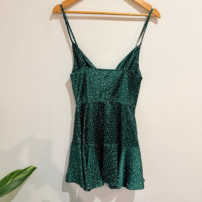 Showpo Green Polka Dot Mini Dress Size 8