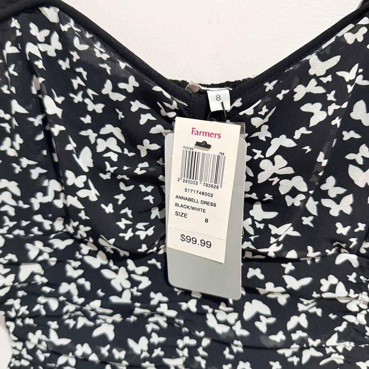 Principals Annabell Butterfly Print Dress Size 8