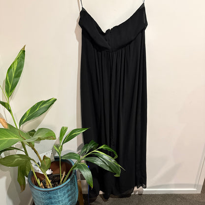 City Chic Black Draped Maxi Dress Size XS
