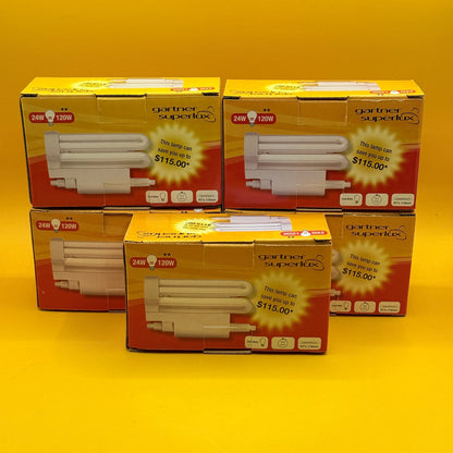 Gartner Superlux 24W 120W CFL Lamp Bulbs Set of 4