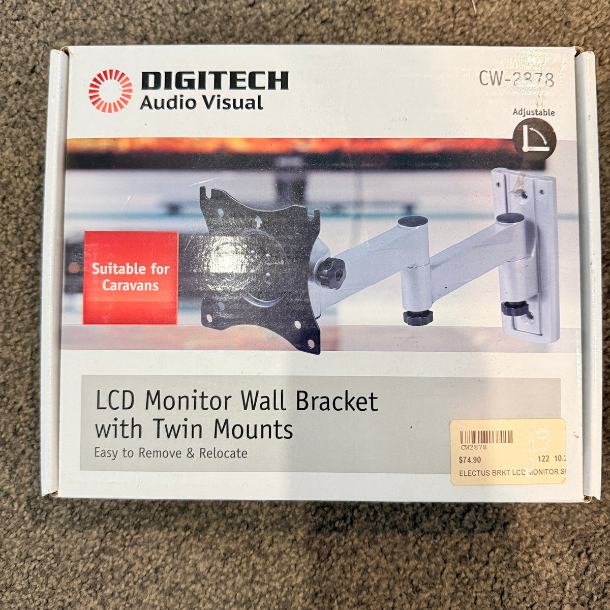 Digitech CW-2878 LCD Monitor Wall Bracket with Twin Mounts