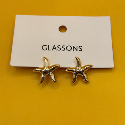 Glassons Gold Starfish Stud Earrings