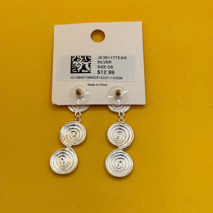 Glassons Silver Triple Spiral Drop Earrings