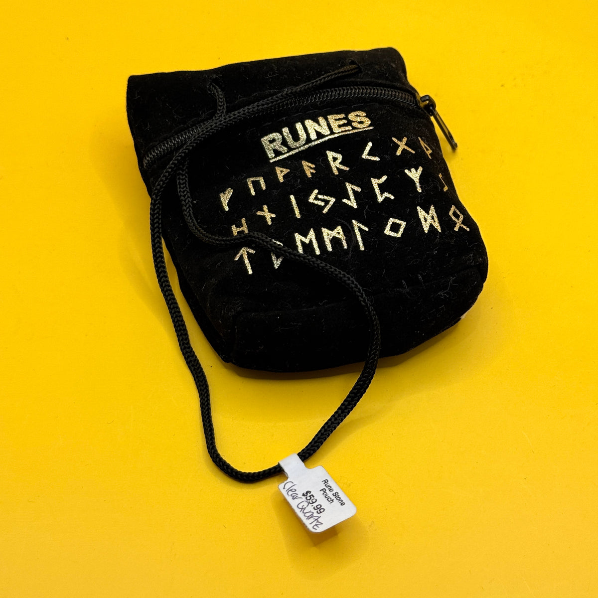 Rune Stone Set in Black Drawstring Pouch