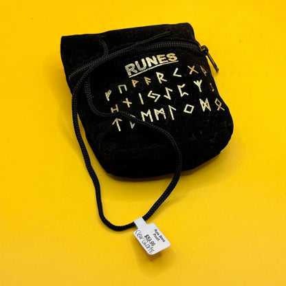 Rune Stone Set in Black Drawstring Pouch