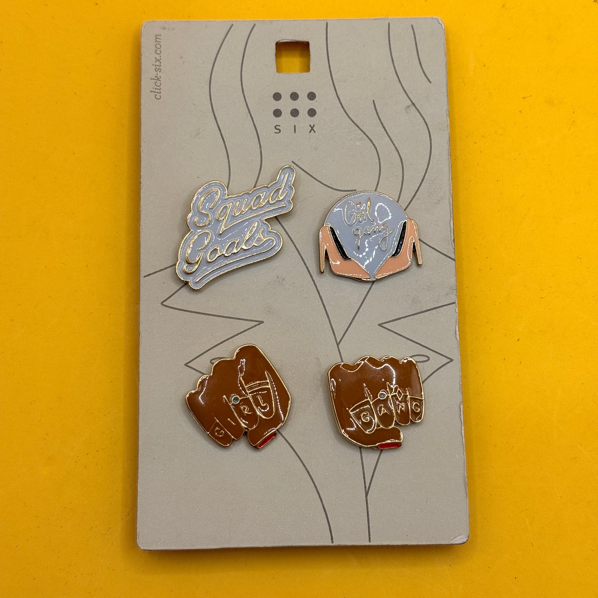 Six Squad Goals Enamel Pin Set
