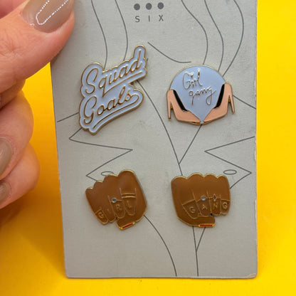 Six Squad Goals Enamel Pin Set
