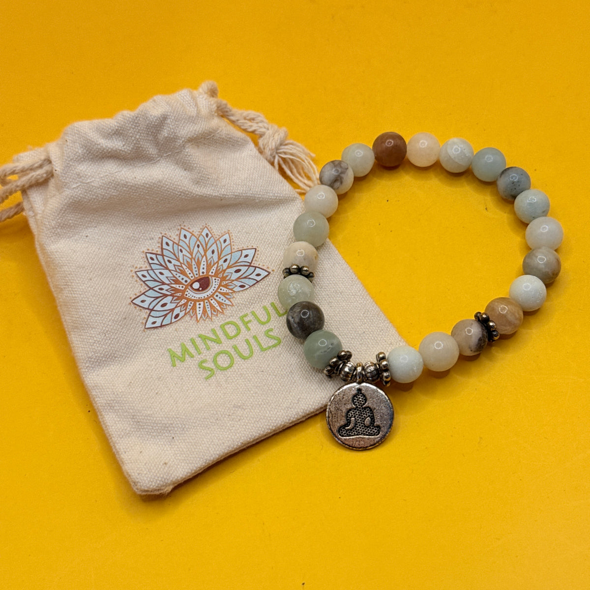 Mindful Souls Gemstone Bead Meditation Charm Bracelet