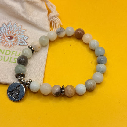 Mindful Souls Gemstone Bead Meditation Charm Bracelet