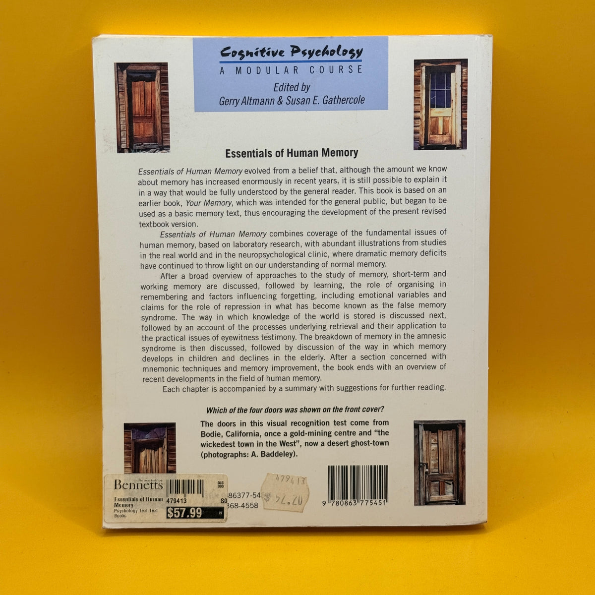 Essentials of Human Memory by Alan D. Baddeley