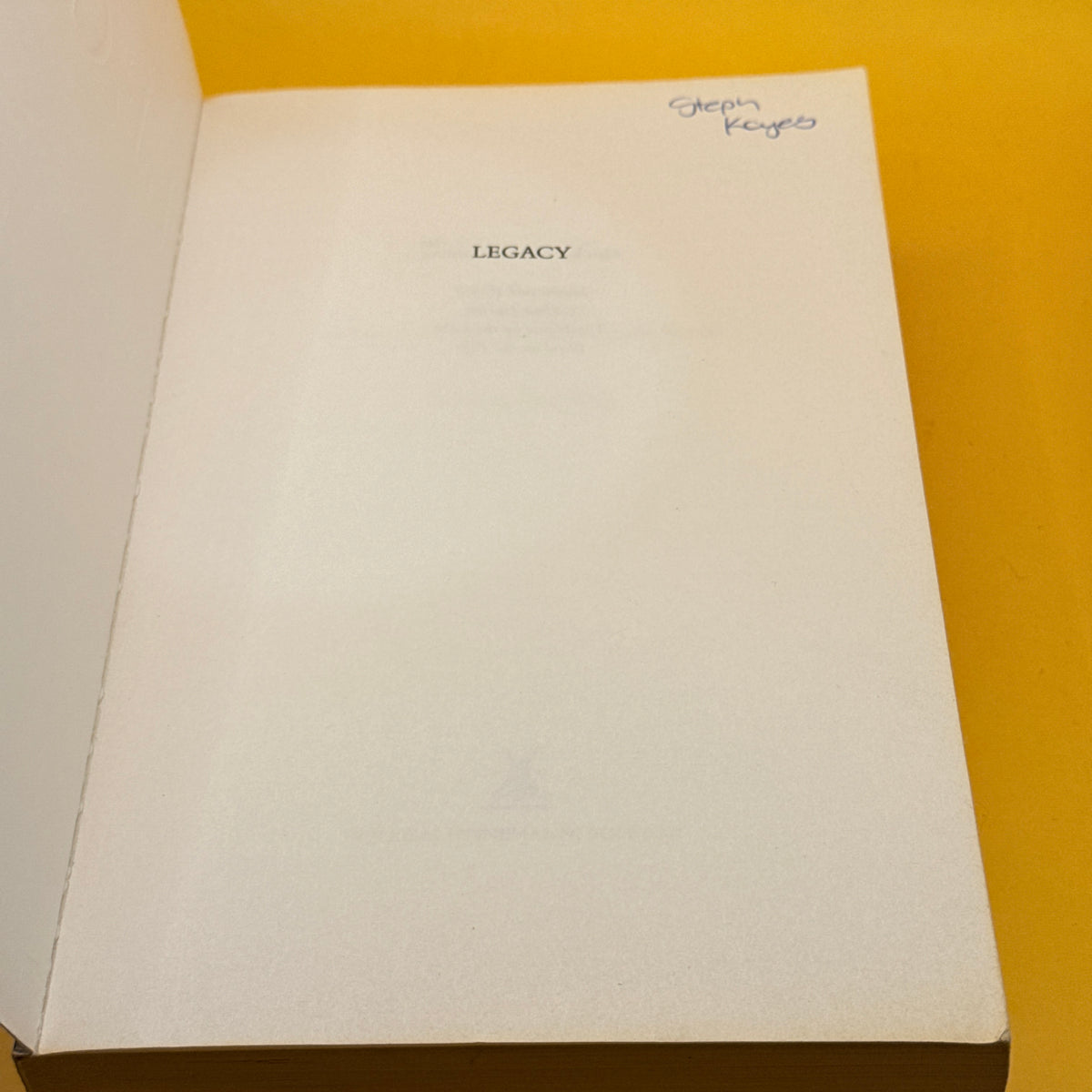 Legacy by Thomas Harding
