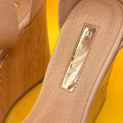 Billini Nude Platform Wedge Sandals Size 6
