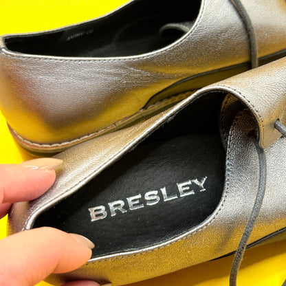 Bresley Andros Black Silver Lace-Up Shoes Size 38
