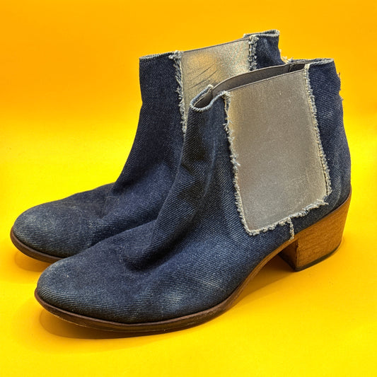 Beau Coops Denim Silver Ankle Boots Size 39
