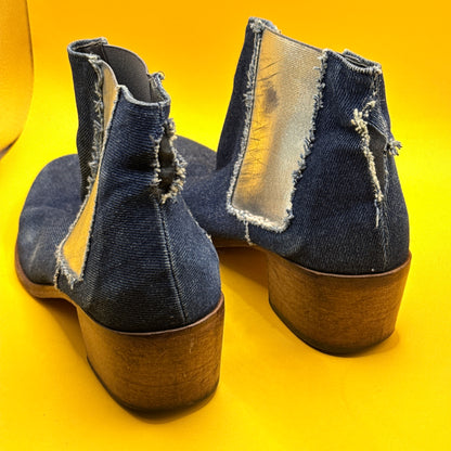 Beau Coops Denim Silver Ankle Boots Size 39