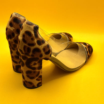 Seed Heritage Leopard Clear-Panel Heels Size 40
