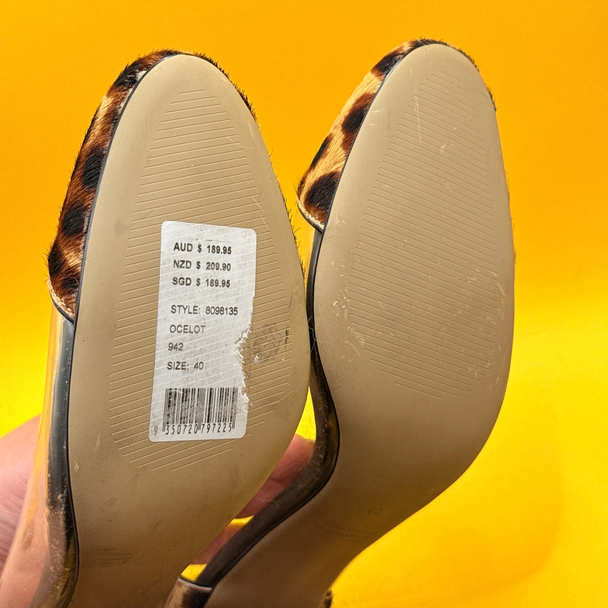 Seed Heritage Leopard Clear-Panel Heels Size 40