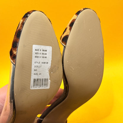 Seed Heritage Leopard Clear-Panel Heels Size 40
