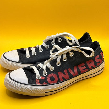 Converse All Star Black Logo Sneakers Size M7 W9