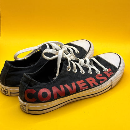 Converse All Star Black Logo Sneakers Size M7 W9