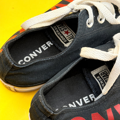 Converse All Star Black Logo Sneakers Size M7 W9