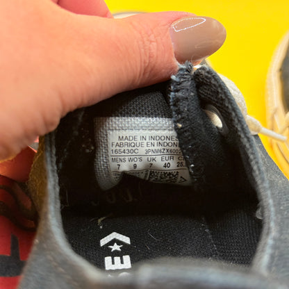 Converse All Star Black Logo Sneakers Size M7 W9