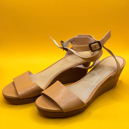 Isabel Marant Tan Leather Wedge Sandals Size 36