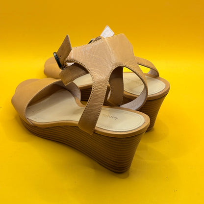 Isabel Marant Tan Leather Wedge Sandals Size 36