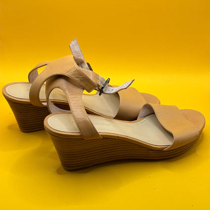 Isabel Marant Tan Leather Wedge Sandals Size 36