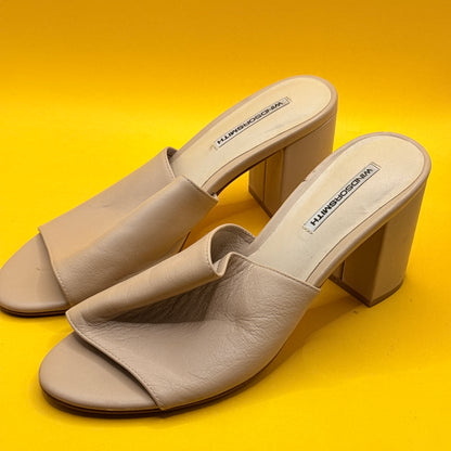 Windsor Smith Nude Twist-Front Heeled Mules 24cm insole