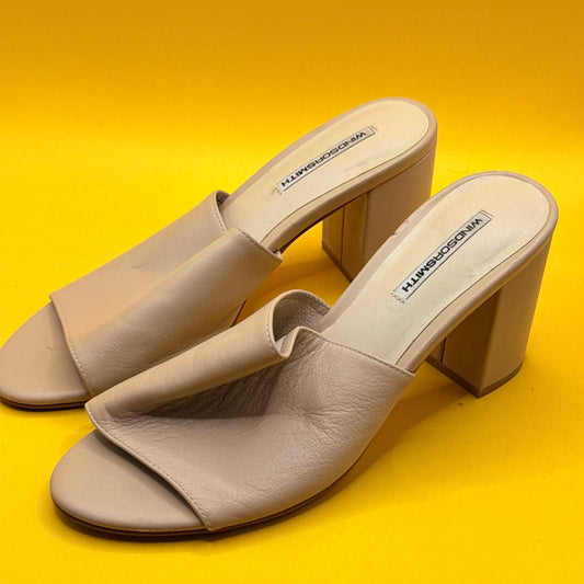 Windsor Smith Nude Twist-Front Heeled Mules 24cm insole