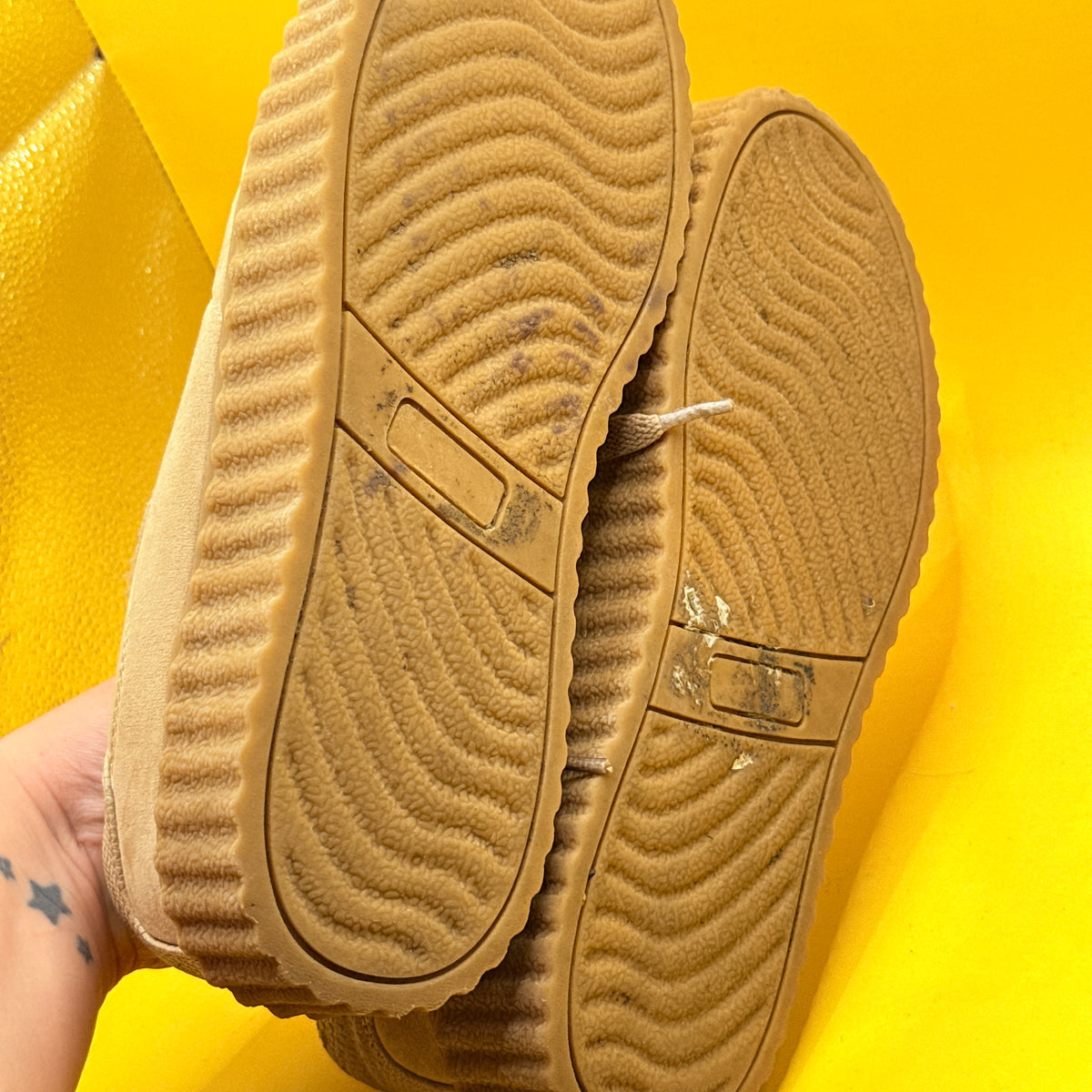 Rubi Beige Platform Creeper Sneakers Size 40