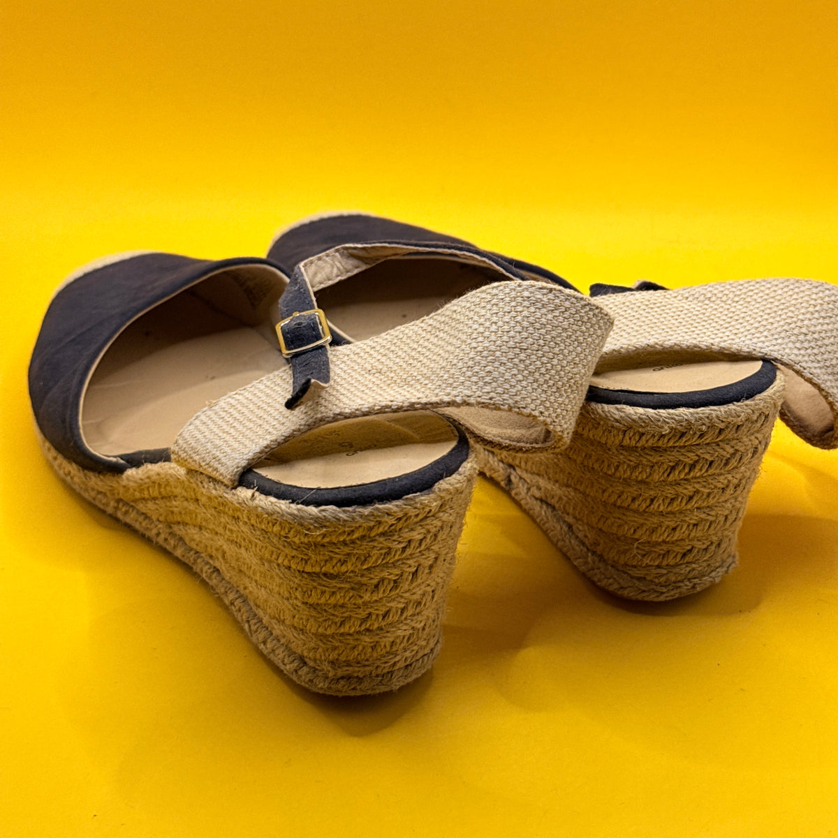 Anko Navy Espadrille Wedge Sandals Size AU 9