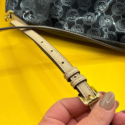 Michael Kors Black Patent Monogram Crossbody Bag