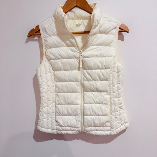 Cream Quilted Puffer Vest- 43cm u/arm