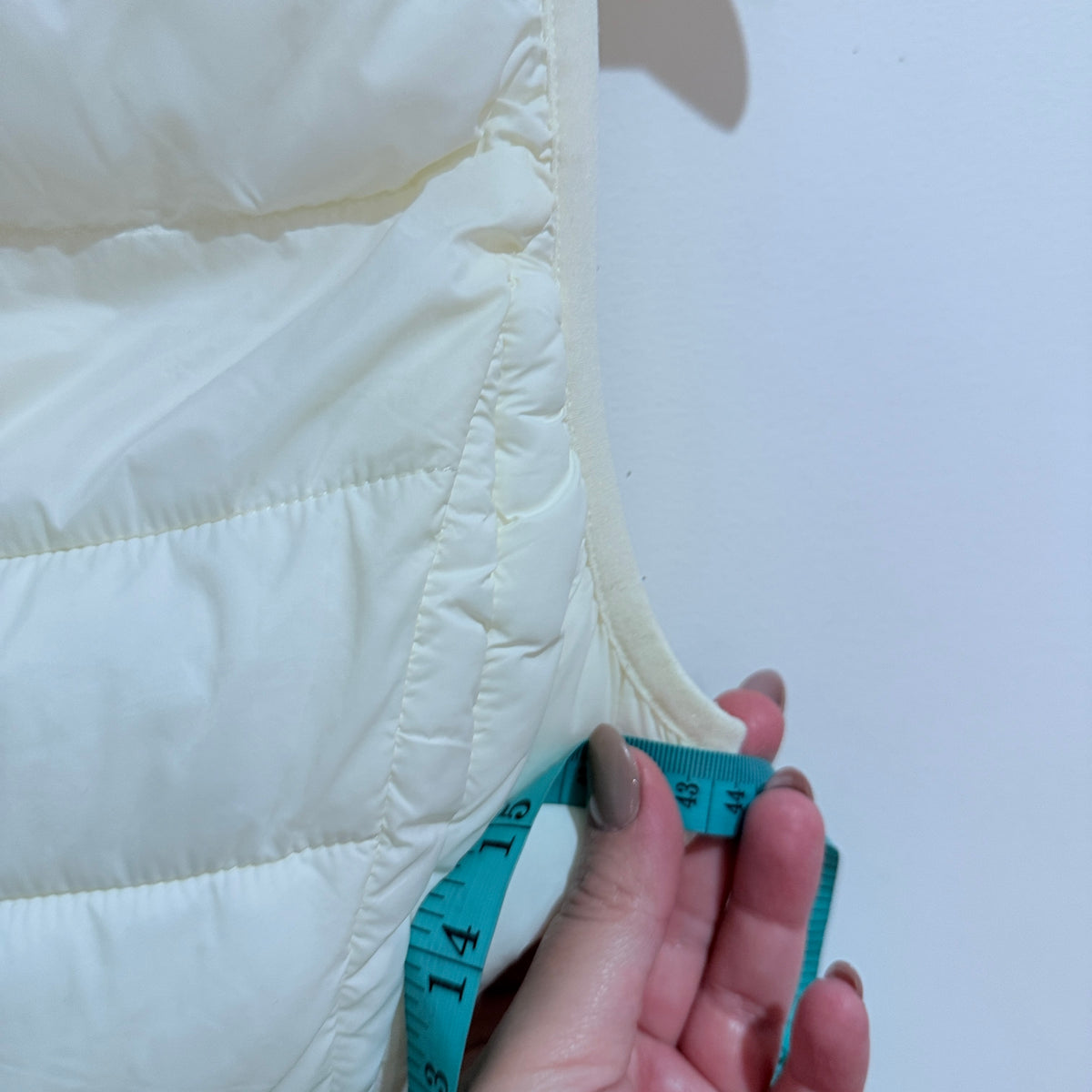 Cream Quilted Puffer Vest- 43cm u/arm