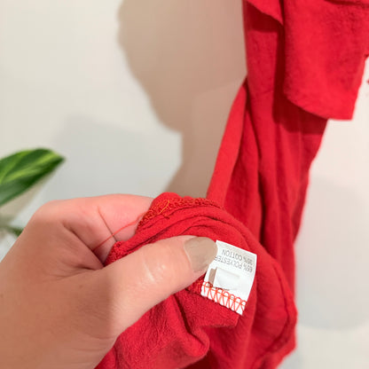 Red Ruffle Cami Mini Dress Size XL - 40cm u/arm