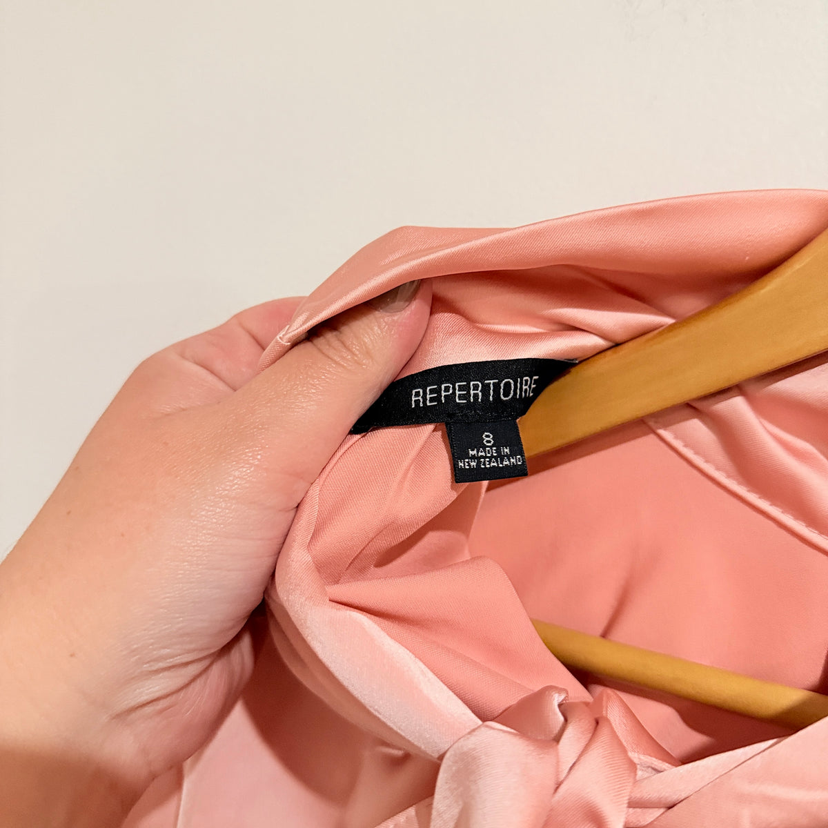 Repertoire Satin Tie Neck Size 8