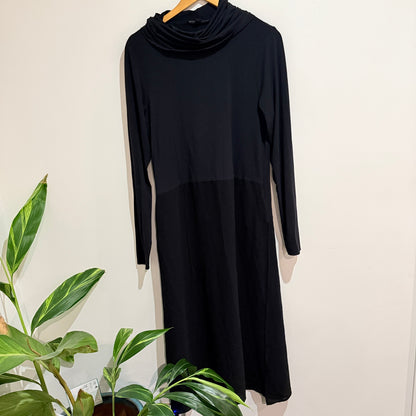 Paula Ryan Black Roll Neck Side Split Tunic Size M