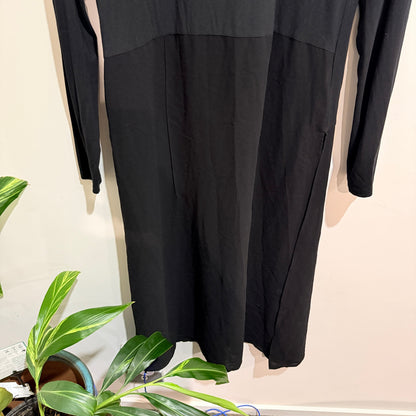 Paula Ryan Black Roll Neck Side Split Tunic Size M