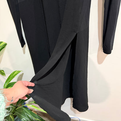 Paula Ryan Black Roll Neck Side Split Tunic Size M