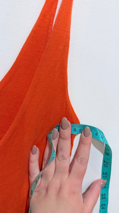 Kookaï Orange Slip Midi Dress Size 1 (40cm u/arm)