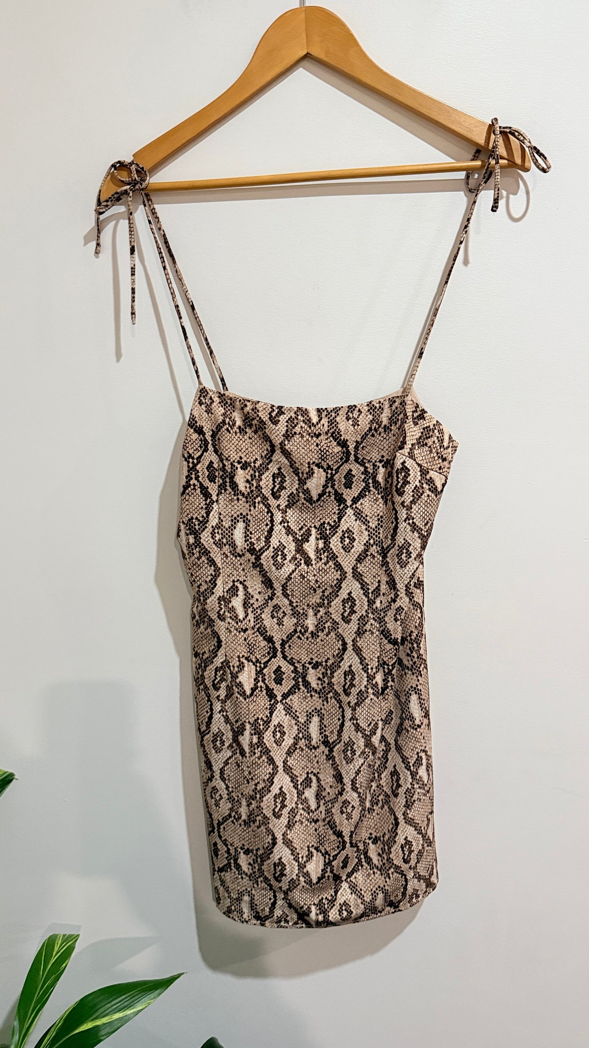 Luck & Trouble Snake Print Strappy Mini Dress Size 8