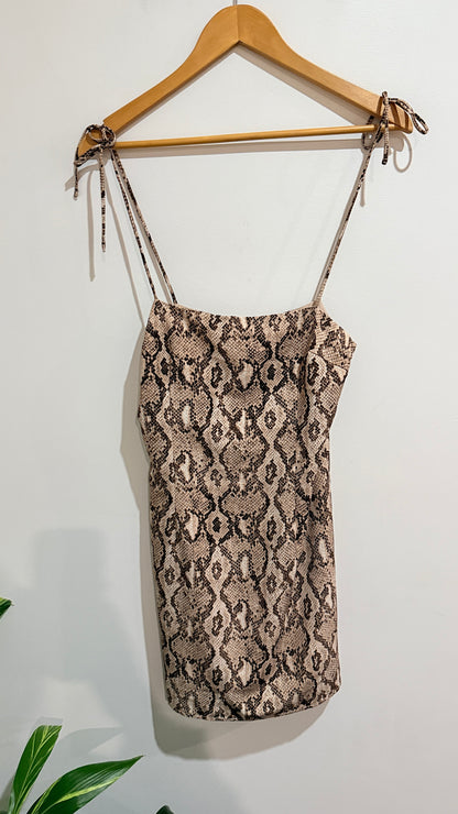 Luck & Trouble Snake Print Strappy Mini Dress Size 8