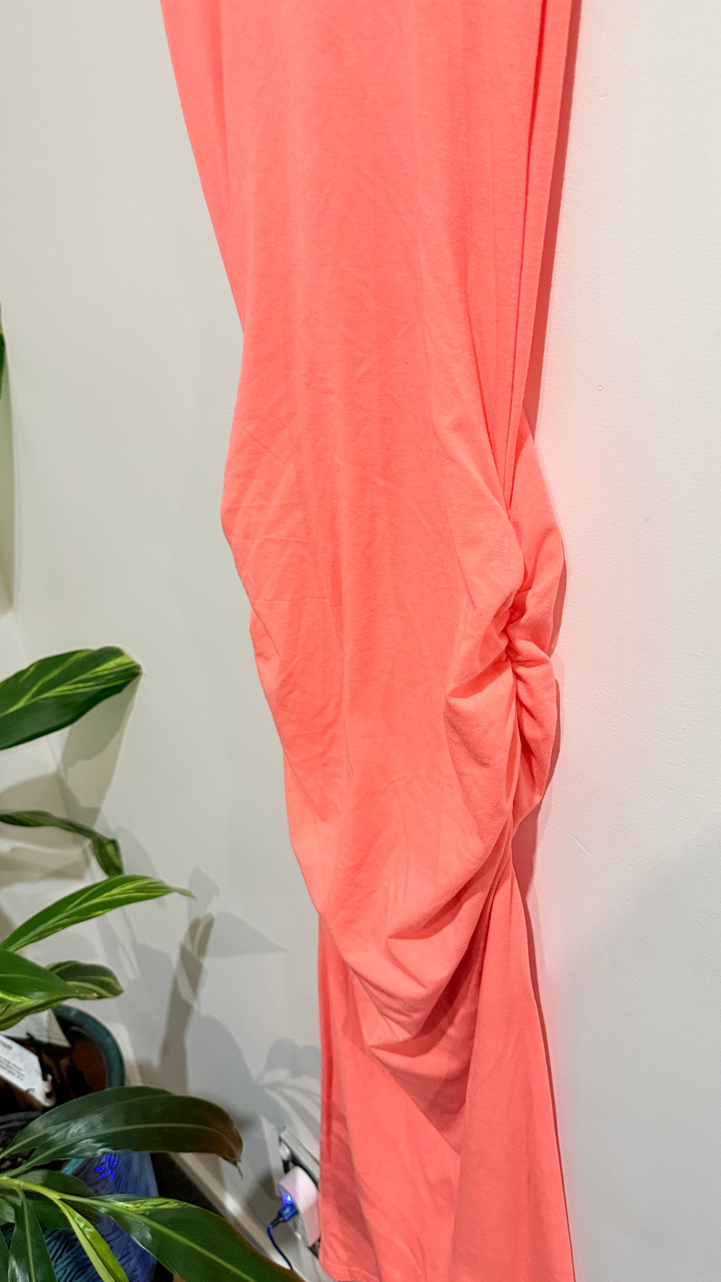 Supré Coral Ruched Sleeveless Midi Dress Size XS