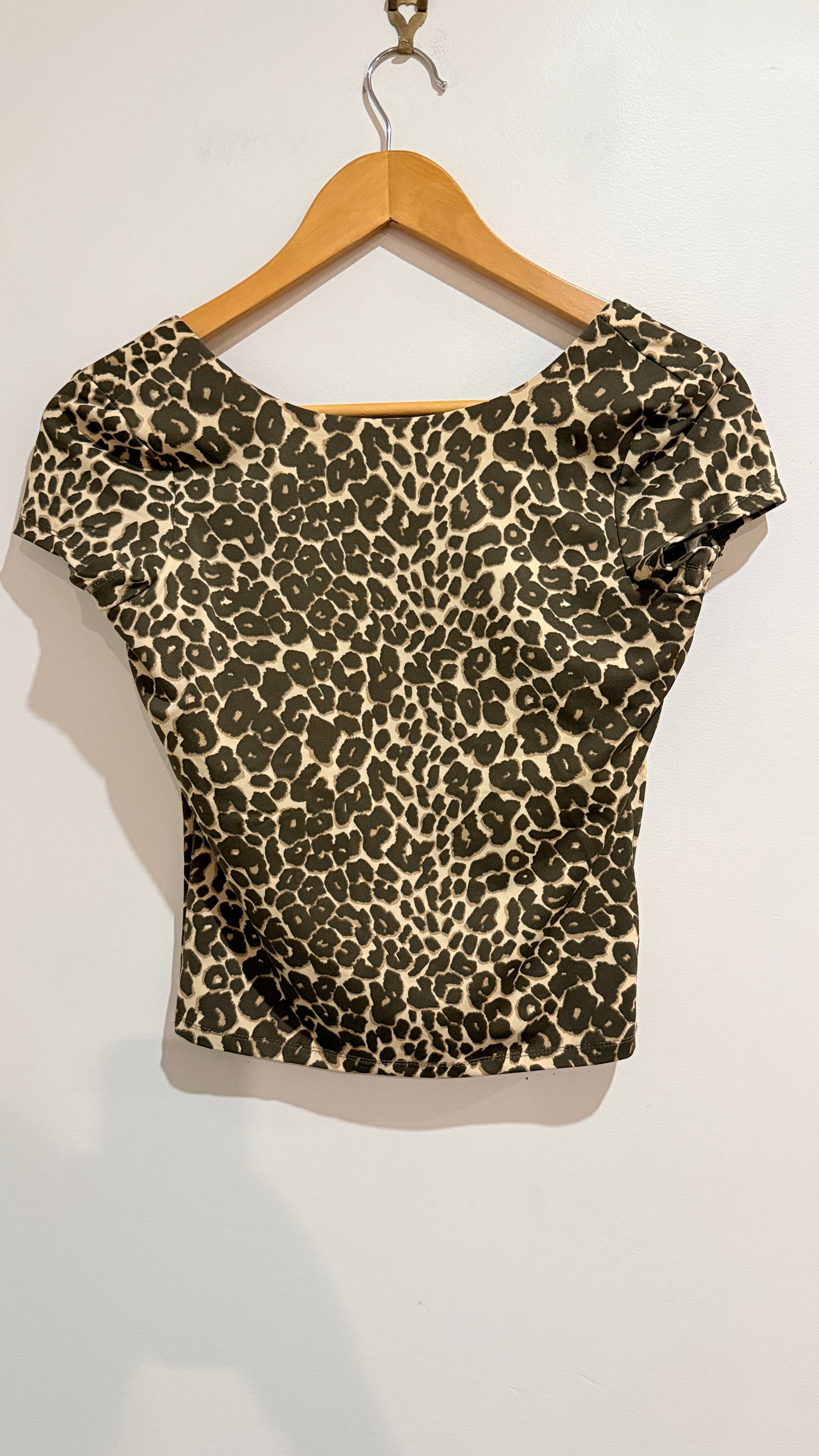 Cotton On Leopard Print Scoop Back Top Size S