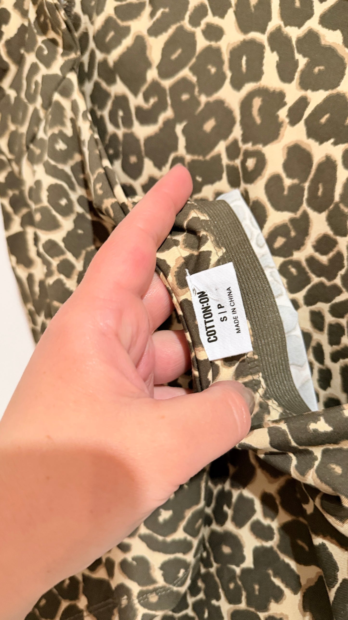 Cotton On Leopard Print Scoop Back Top Size S