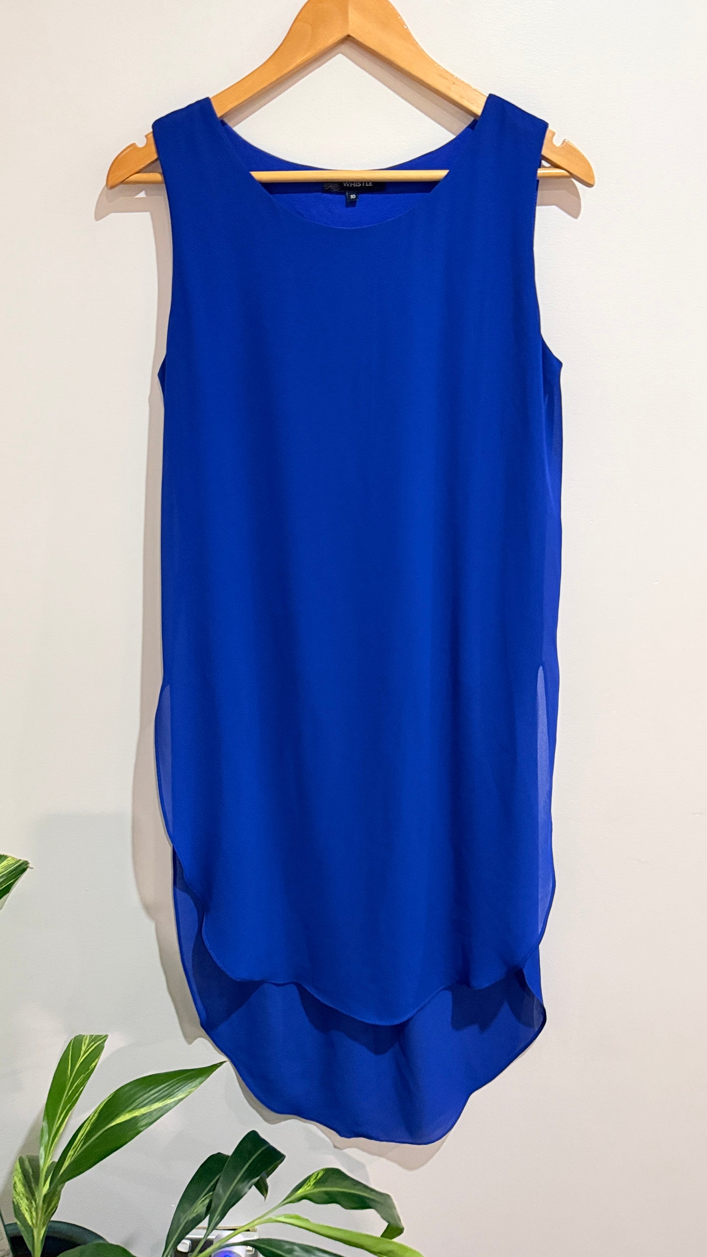 Whistle Cobalt Blue Sleeveless Dress Size 10