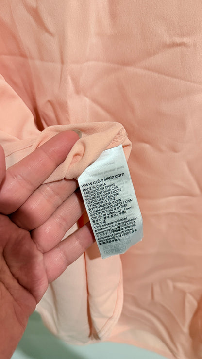 Calvin Klein Peach Cap Sleeve Top Size 36 - 50cm u/arm